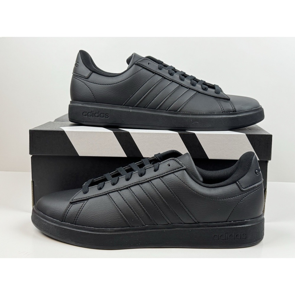 Adidas Grand Court 2.0 Sneakers Sportswear Men's Size 9 Black/Black GW9198